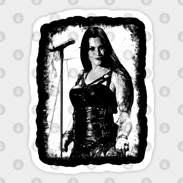 Floor Jansen Vintage Distressed Sticker by GothBless